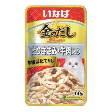 INABA влажный корм для кошек Kinnodashi Куриное филе с говядиной, 60 г