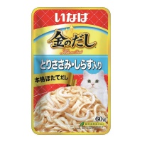 INABA влажный корм для кошек Kinnodashi Куриное филе с мальками ширасу, 60 г