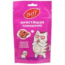 Хрустящие подушечки Biff для кошек с паштетом из баранины 60 г