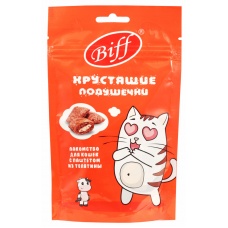 Хрустящие подушечки Biff для кошек с паштетом из телятины 60 г