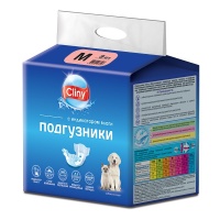 Cliny Подгузники для собак и кошек весом 5-10 кг, размер M