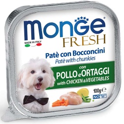 Monge Dog Fresh консервы для собак курица с овощами 100г