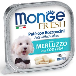 Monge Dog Fresh консервы для собак треска 100г