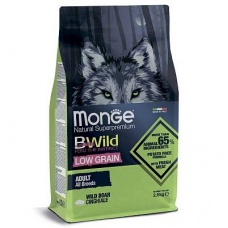 Monge Dog BWild LOW GRAIN низкозерновой корм из мяса дикого кабана для взрослых собак всех пород