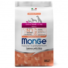 Monge Dog Monoprotein Extra Small корм для взрослых собак миниатюрных пород лосось с рисом