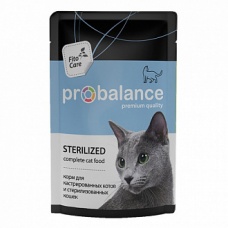 Probalance корм консервы для стерилизован. кошек и кастр.котов, пауч, 85г