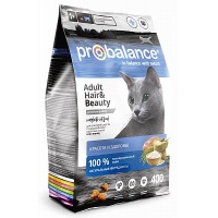 Probalance корм сухой для кошек, Красивая шерсть и здоровая кожа, 400 г