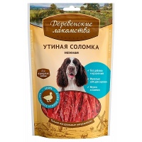 Деревенские лакомства. Утиная соломка нежная для собак 90гр.