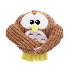 EBI Игрушка для собак мягкая "Птица", коричневая, 13х13.5cм
