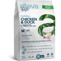 Сухой корм для кошек Alleva Holistic Chicken & Duck + Sugarcane fiber & Aloe vera Hairball