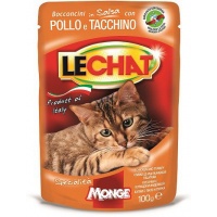 Lechat кусочки в соусе с курицей и индейкой для кошек, 100 г