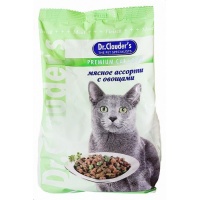 Cухой корм для кошек ассорти с овощами, уп. 400 гр.