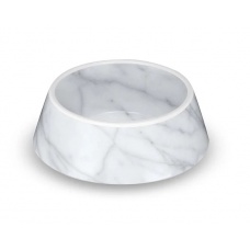TARHONG Миска для животных "Carrara Marble", белый мрамор, 13х13х2,8см (180мл)