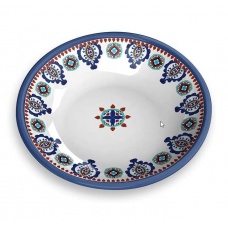 TARHONG Миска для животных "Moroccan", бело-синяя с рисунком, 13х13х2,8см (180мл)