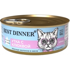 Best Dinner Exclusive Vet Profi Urinary консервы для кошек желе Утка с клюквой