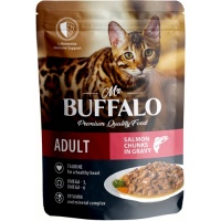Mr.Buffalo ADULT пауч.для кошек с чувствительной кожей Лосось в соусе