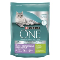 Purina One сухой корм для кошек с чувст.пищеварением индейка рис